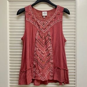 Knox Rose XXL salmon sleeveless top boho tank